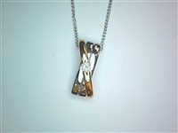 Anhänger Sommer Dame B&B in Gold Diamante 0.10 Ct B&B NODO DIA CT 0.10 VS/G - B&B NODO DIA CT 0.10 VS/G
